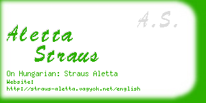 aletta straus business card